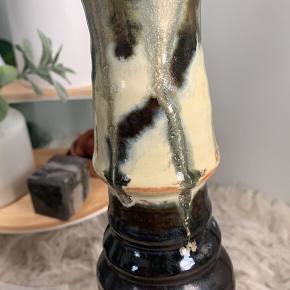 Handmade Pottery Drip Glaze Stonewear Vase - Picture 9 of 17